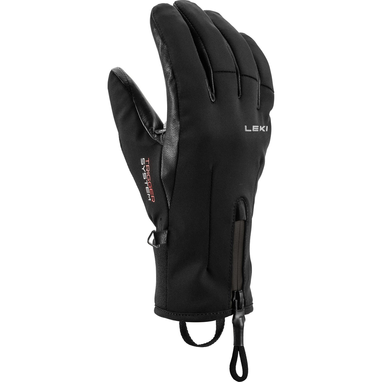 LEKI Ebony 3D - Guantes para Mujer, Color Negro, 6,5