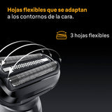Braun Afeitadora Eléctrica Hombre Series 5, Máquina De Afeitar Barba En Seco Y En Mojado, 2 Modos De Afeitado, 50 Min De Uso, Láminas Flexibles, Carga Rápida, Estuche De Viaje, 52-N1000SI, Negro