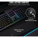 Corsair K70 Pro RGB Teclado óptico mecánico con Cable - Interruptor Lineal OPX - Teclas PBT de Doble Disparo - Compatible con iCUE - QWERTZ DE - PC, Xbox - Negro