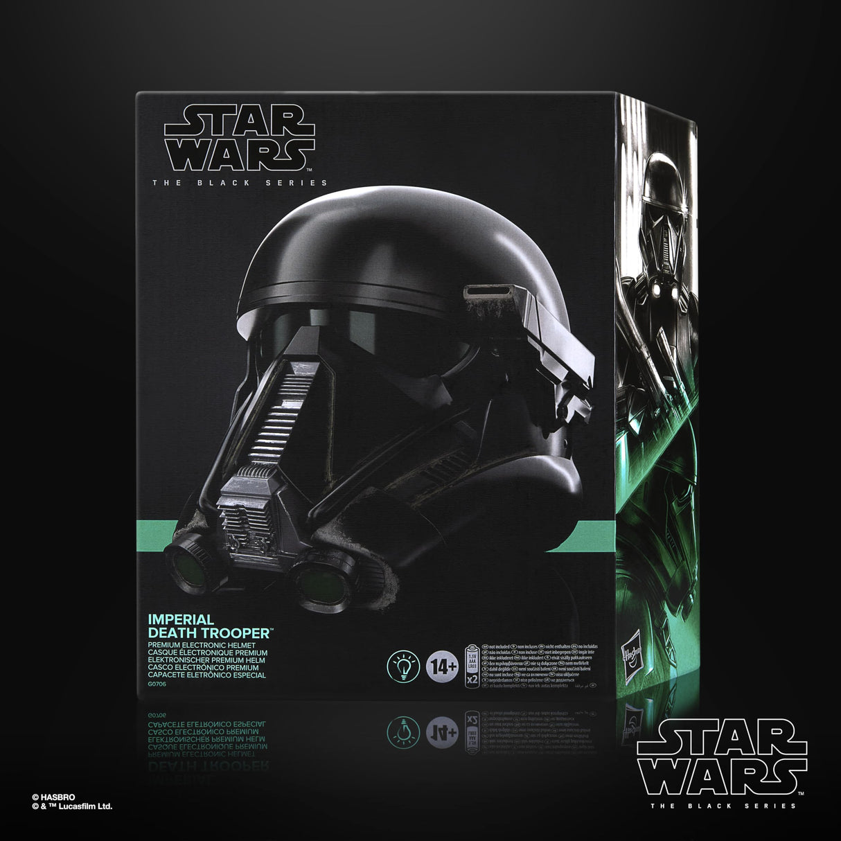 Star Wars The Black Series, Casco electrónico premium de Imperial Death Trooper, Artículo para juego de rol de adultos