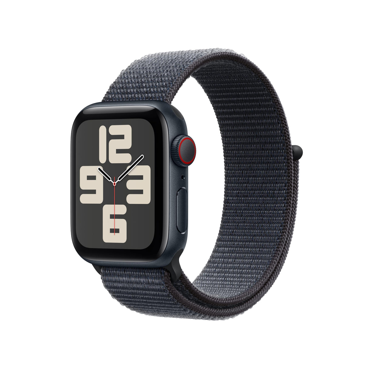 Apple Watch SE de 2.ª generación GPS + Cellular Smartwatch con Caja de Aluminio en Medianoche de 40 mm y Correa Loop Deportiva Tinta. Monitores de entreno y sueño y Neutro en Carbono