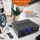 Pyle Amplificador de Sonido, 200W, Bluetooth, Inalambrico, Estereo, para el hogar, Control Remoto, Sistema con HDMI/Optico/Fono/Coaxial, Radio FM, USB/SD, AUX, RCA