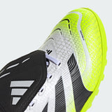 adidas Predator League Fold-Over Tongue Turf Football Boots, Botas de fútbol Unisex Adulto, Cloud White/Core Black/Lucid Lemon, 36 EU