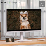 MSI Modern MD272UPSW, Monitor Inteligente UHD 4K de 27", Google TV, Control inalámbrico, Type-C 65W, Altavoces Integrados, Blanco