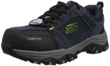 Skechers GREETAH, Zapatillas para Hombre, Navy Suede Leather W/ Textile, 42.5 EU