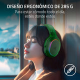 Razer Barracuda X Phantom Green Editon - Auriculares inalámbricos para Juegos multiplataforma (285 g, Controlador Triforce de 40 mm, HyperSpeed inalámbrico Dual y Bluetooth) Phantom Green