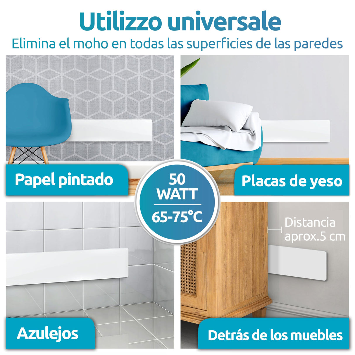 ELIAS Eliminador de Moho. contra el Moho, Seca los Espacios húmedos y Absorbe el Moho de la Base de la Vida. Sostenible y sin Productos químicos tóxicos
