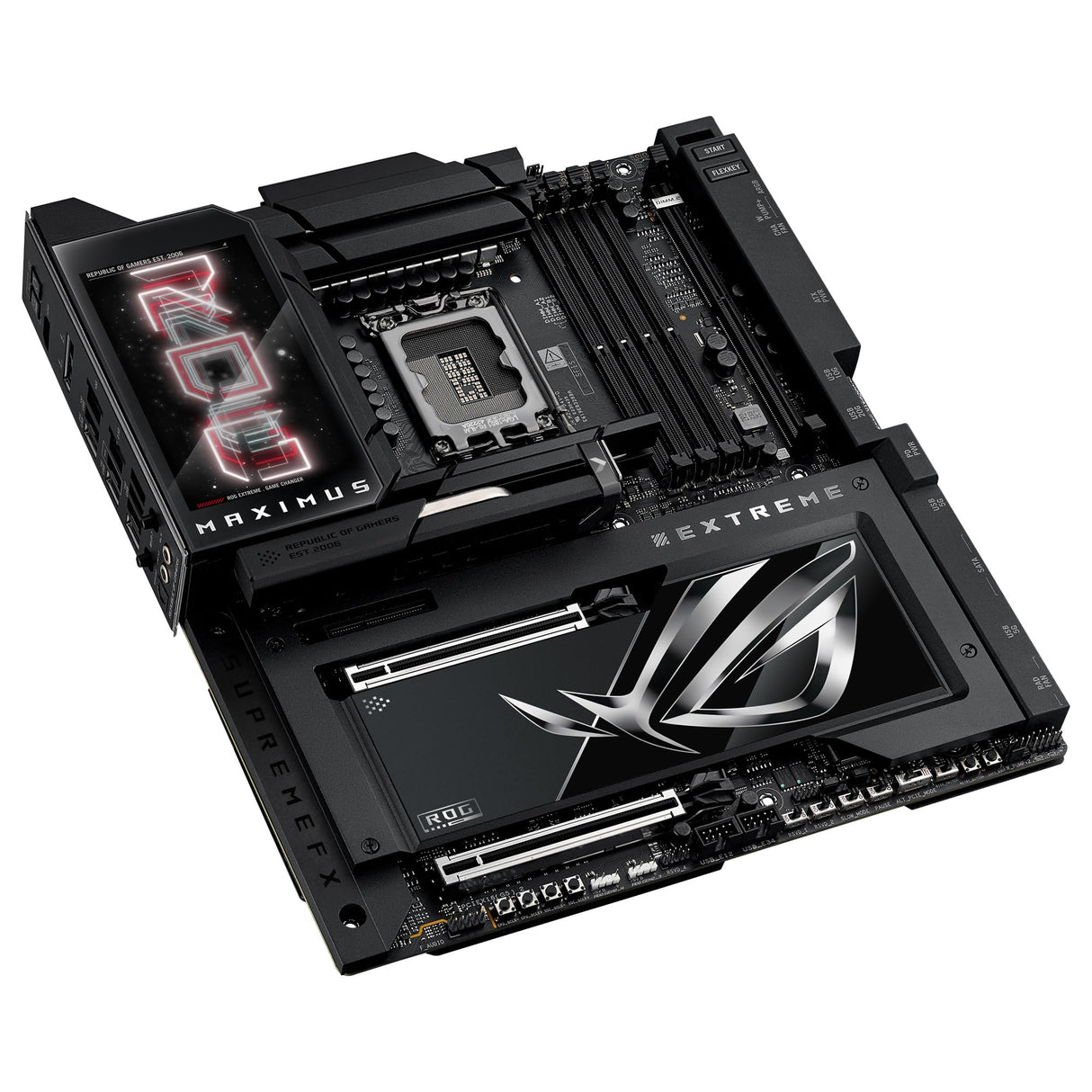 ASUS ROG Maximus Z890 Extreme - Placa Base E-ATX, 24+2+1+2 etapas de Potencia, DDR5, PCIe 5.0 Compatible con GPU de última generación, Seis Ranuras M.2, WiFi 7, Puertos Thunderbolt 5