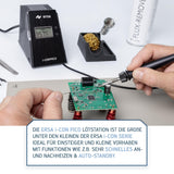 ERSA i-CON PICO MK2 - Estación de soldadura digital (80 W, 150-450 °C, con soldador i-TOOL PICO MK2 ergonómico con cambio Tip`N Turn + punta de soldadura de 1,6 mm con autonomía automática)