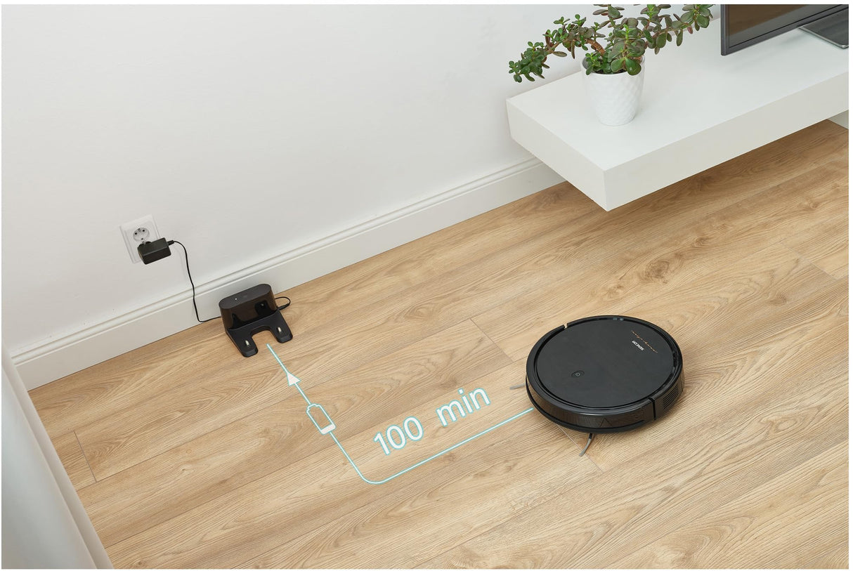 Sencor Aspiradora Robot y fregasuelos SRV 3150OR - Navegación Inteligente, Ultra Fino, Potente 2600mAh para Limpieza Húmeda/Seca, Control Fácil, Ideal para Pelos de Mascotas y Alergenos