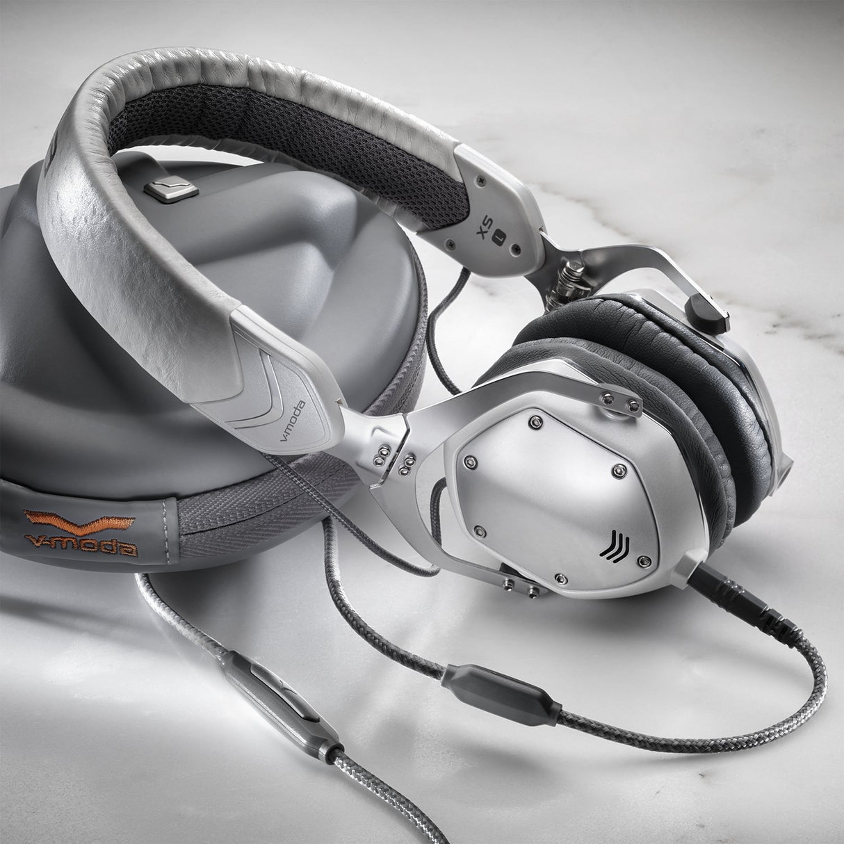 V-MODA XS-U-WSILVER - Auriculares de Diadema Cerrados (reducción de Ruido), Blanco y Plateado