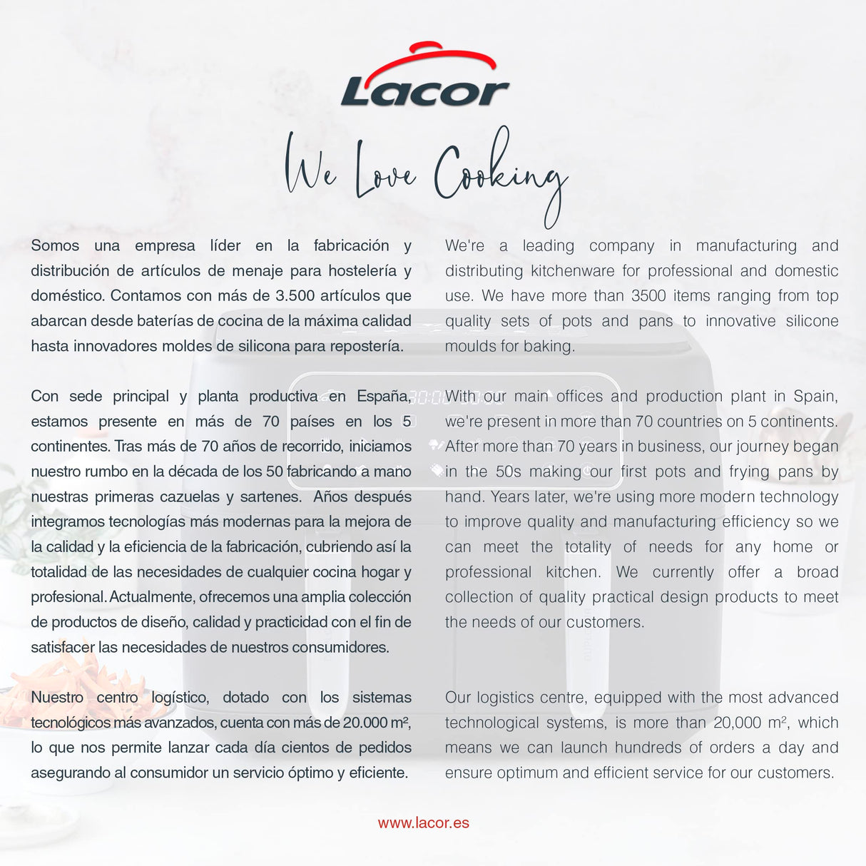 Lacor - 69508 - Freidora Sin Aceite DuploAir, Air Fryer con Pantalla Táctil, Doble Cestillo, Incluye Recetario, 11 programas, Función Deshidratado, Antiadherente ECO, Gran Capacidad 9L, 2400 W