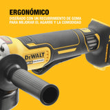 DEWALT Amoladora angular sin escobillas de 125 mm con interruptor tipo paleta de 18V XR - Solo herramienta en TSTAK, DCG406NT-XJ
