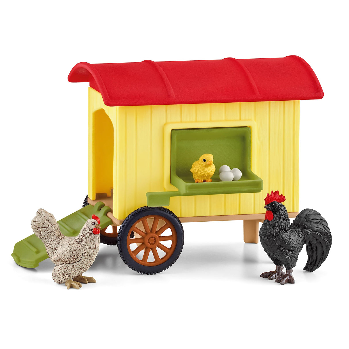 Schleich 72224 Establo con gallinero y Box para Ponis, a Partir de 3 años, Farm World - playset, 86 x 13 x 33 cm