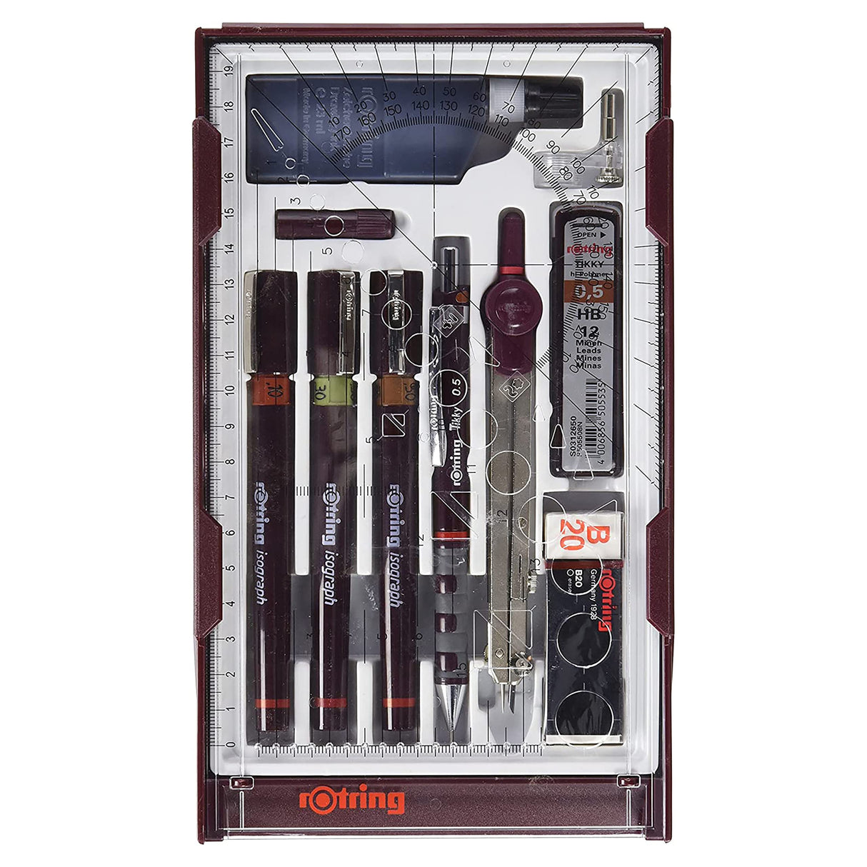 Rotring Isograph Master Set - Set de geometría (0.1 mm, 0.3 mm, 0.5 mm)