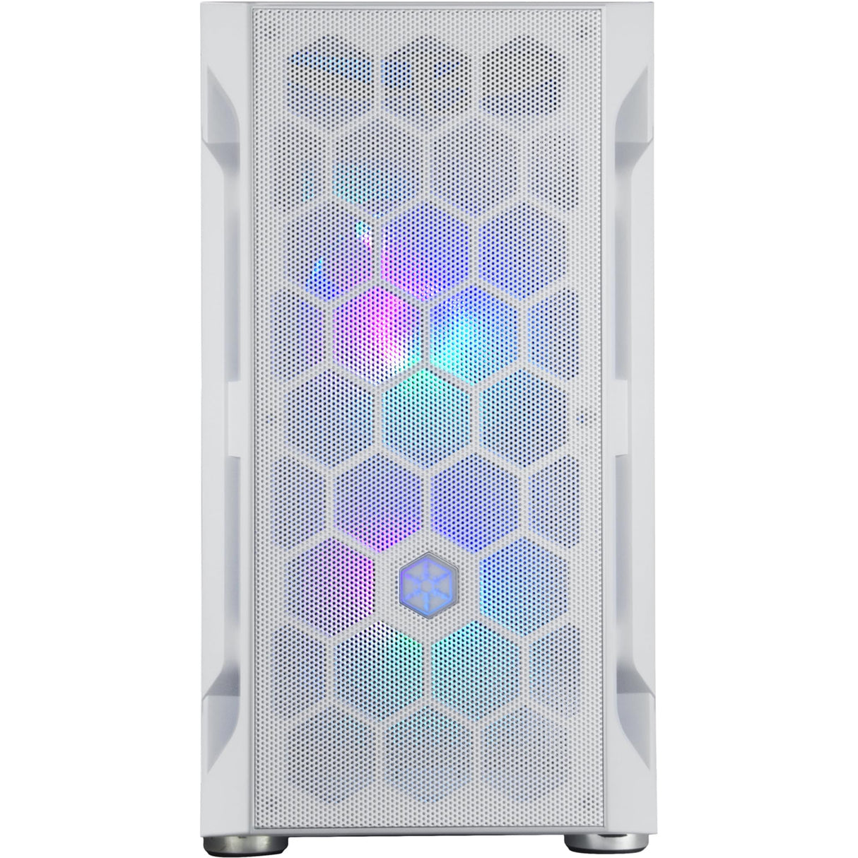 Silverstone Fara H1M Pro, Blanco, Chasis Gaming Micro-ATX Elegante y Diferente con iluminación ARGB, SST-FAH1MW-PRO