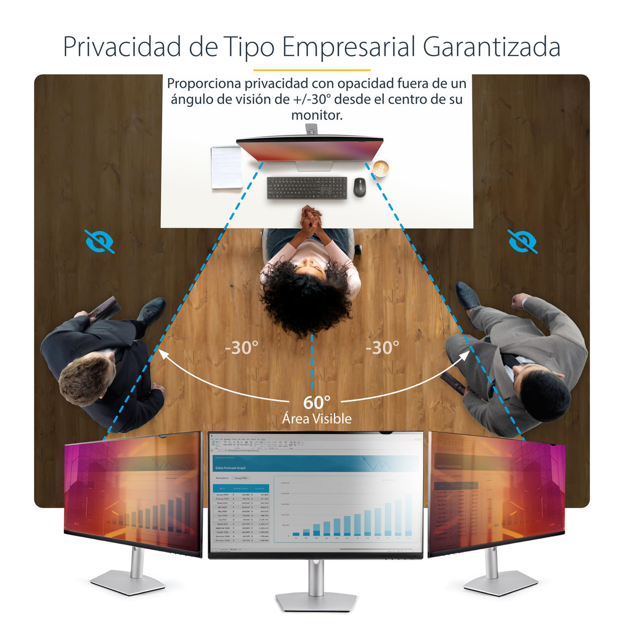 StarTech.com StarTech.com Filtro de Privacidad Dorado para Monitores de 24in 16:10 - Reversible con Privacidad Mejorada - +/- 30°