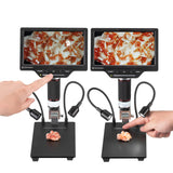 Bresser Microscopio Digital de 2L con luz Regulable, WiFi, Pantalla LCD a Color de 7 Pulgadas de Alta definición, función de grabación de vídeo y Fotos 1080P