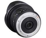 Samyang Objetivo V-DSLR T 8 mm 3,8/UMC Fish-Eye CS II para Sony A, Color Negro