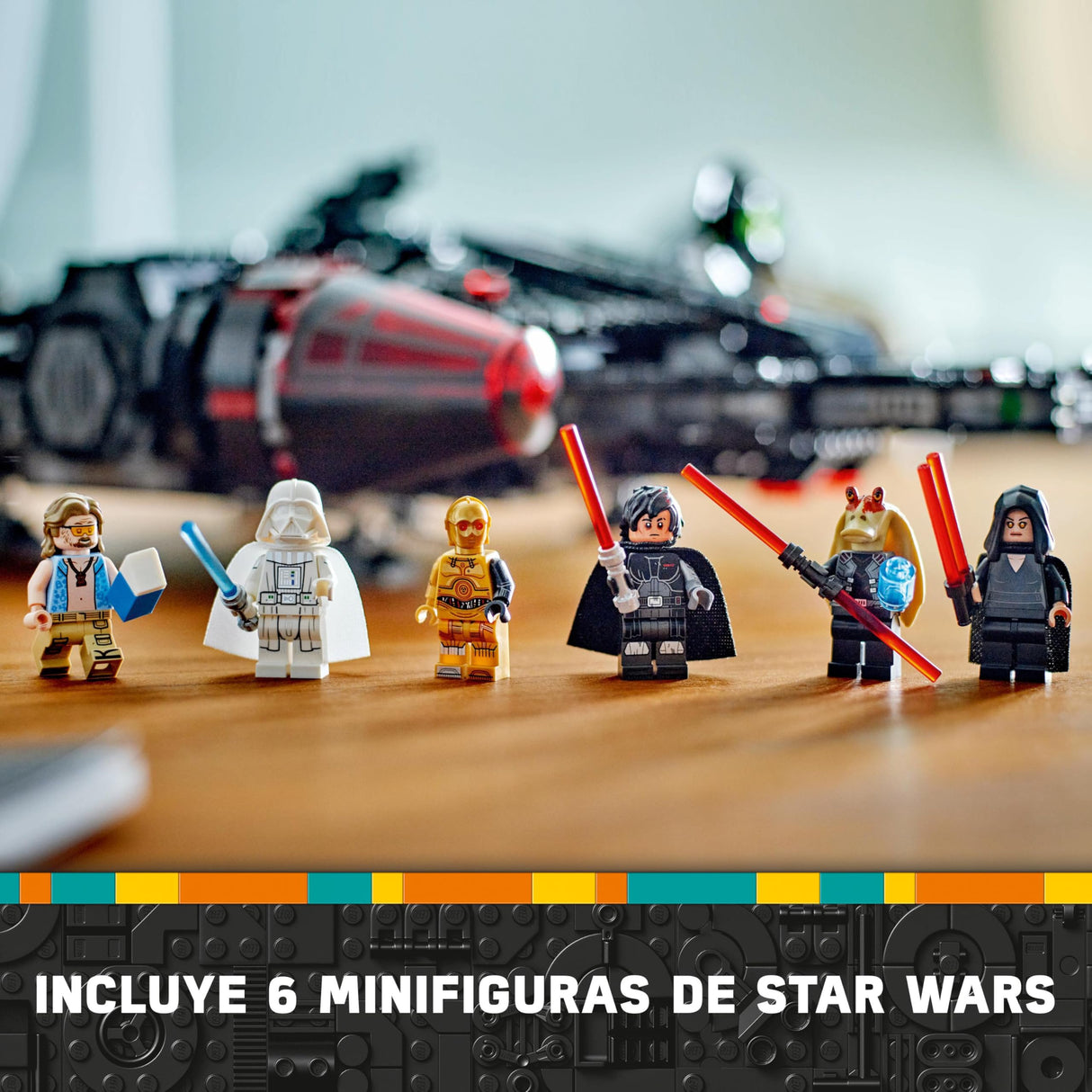 LEGO Star Wars 75389 Halcón Oscuro - Maqueta de Juguete de Nave Estelar para Jugar y Exponer - Cañones Automáticos, Giratorios y 6 Minifiguras Inc. C-3PO - Regalo para Niños de 10+ Años y Fans