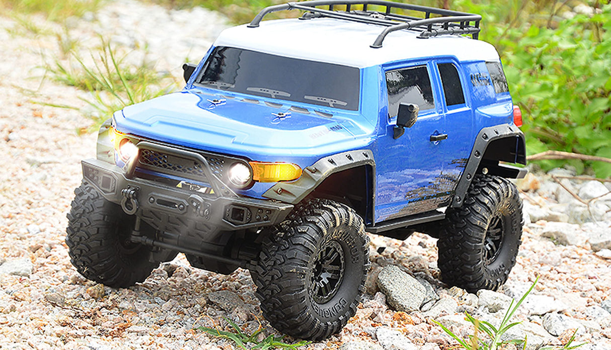 Amewi Dirt Climbing SUV CV Crawler 4WD 1:10 RTR Azul Incluye Mando a Distancia, batería, Cargador