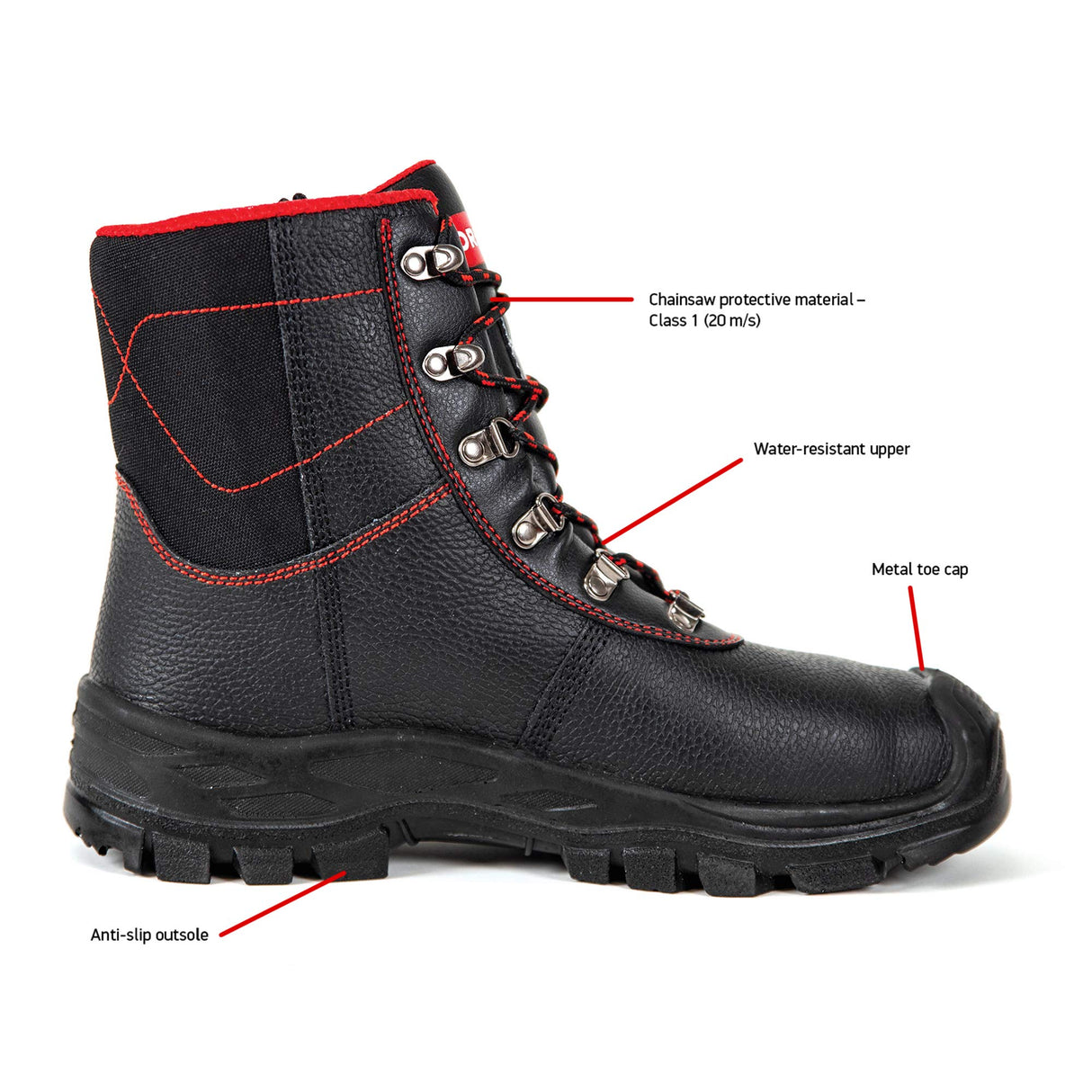 Oregon Sarawak - Botas de protección para motosierra (clase 1)
