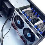 FANTEC 2561 AT-835-3525 PC Case, for 12"x13" mainboards, 8X 3.5 HDDs + 3X 5.25 modules, Incl. 3X 12cm Fan.