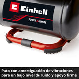 Einhell Compresor con batería TE-AC 18/75 Li OF-Solo Power X-Change (18 V, máx. 8 bar, depósito de 5 l, potencia de aspiración 75 l/min, 2 manómetros, sin aceite, sin batería)