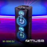 Altavoz Multimedia MUSE M-1990 DJ Bluetooth, USB, CD, Efectos Luz,1000W