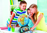 Clementoni Sapientino Più – Globo interactivo parlante, globo educativo con bolígrafo Bluetooth y aplicación, para niños de 6 años, 16446
