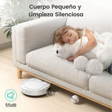 LEFANT M210 Robot Aspirador Ultra Delgado 79mm, Control por App, Bajo Ruido, Compatible con Alexa, Boquilla Anti-enredos, Ideal para Pelo de Mascotas y Suelos Duros