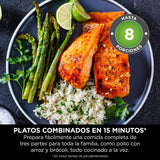 Ninja Combi Olla eléctrica multifunción 12 en 1, Horno, Freidora de aire, comidas familiares en 15 min*, incluye bandeja para hornear, fuente de horno y guía de recetas, gris, SFP700EU