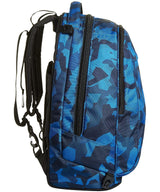 Invicta Mochila con Ruedas Desmontables + Carro, CAMO SQUARED, Azul Camu - Mochila 3 en 1, Trolley Escolar con Carro, Crossover System - Bolso Escolar Niños y Adolescentes - Doble Bolsillo Frontal