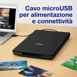 Epson Perfection V39II - Escáner fotográfico y de Documentos (resolución óptica de escáner de 4800 PPP, A4, USB), Color Negro
