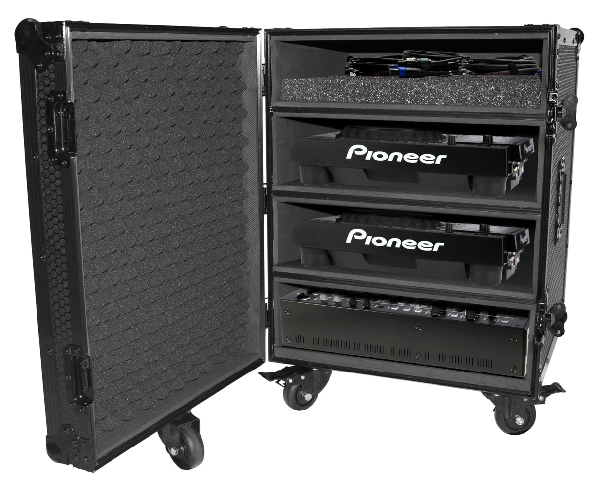 UDG FlightCase - Maletero para CDJ/Mixer Black Plus (Carrito y Ruedas)