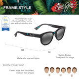Maui Jim Maoli Gafas, Matte Black, 52-19-145 Unisex Adulto