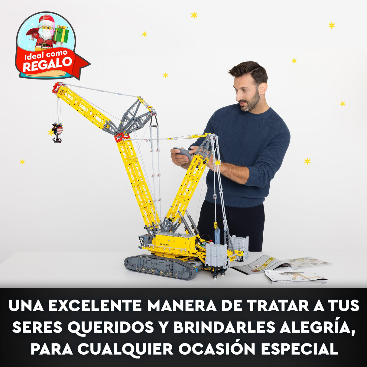 LEGO 42146 Technic Set Grúa sobre Oruga Liebherr LR 13000, Construye el Vehículo teledirigido definitivo con Control+ App, Sistema de Cabestrante y Brazo Extensible, Gran Set de Maqueta para Adultos