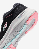 Skechers Arch Fit 2.0 Rainy Days, Zapatillas Mujer, Black Mesh/Multi Trim, 37 EU