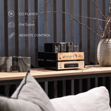 Madison MAD-CD10 - MADISON - Reproductor de CD y sintonizador de FM con USB y mando a distancia - Oro rosa cepillado