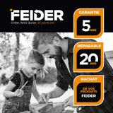 Feider FPGAUTO - Lijadora de pared (750 W, 230 V), color negro metalizado