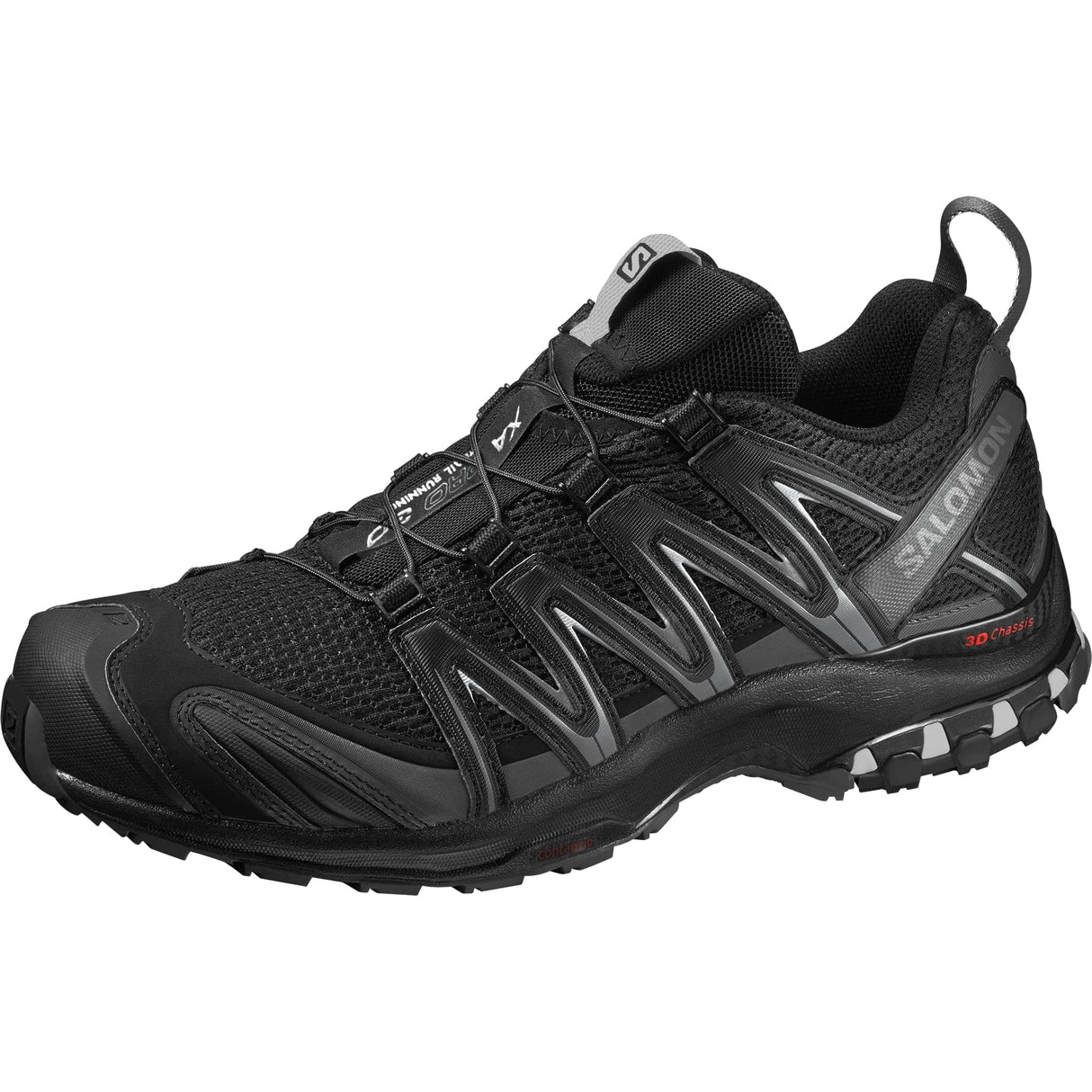 Salomon XA Pro 3D Zapatillas de Trail Running para Hombre, Ajuste preciso, Agarre en todo tipo de terrenos, Senderismo, Black, 40