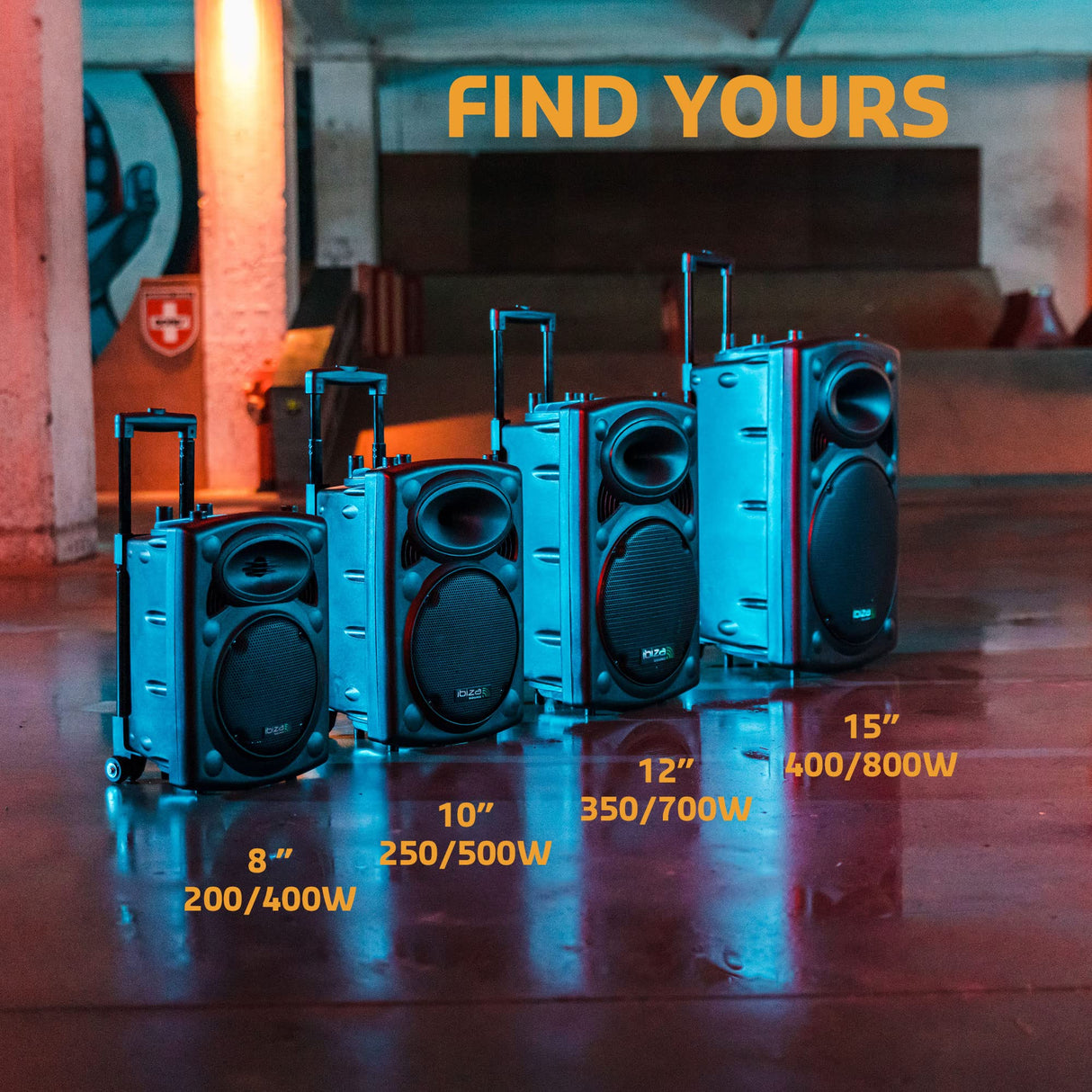 Ibiza - PORT12VHF-BT - Altavoz portátil 12"/700W MAX con 2 micrófonos (VHF), mando a distancia y funda protectora - Bluetooth, USB, SD - Autonomía de 5 a 7h - Speaker Box