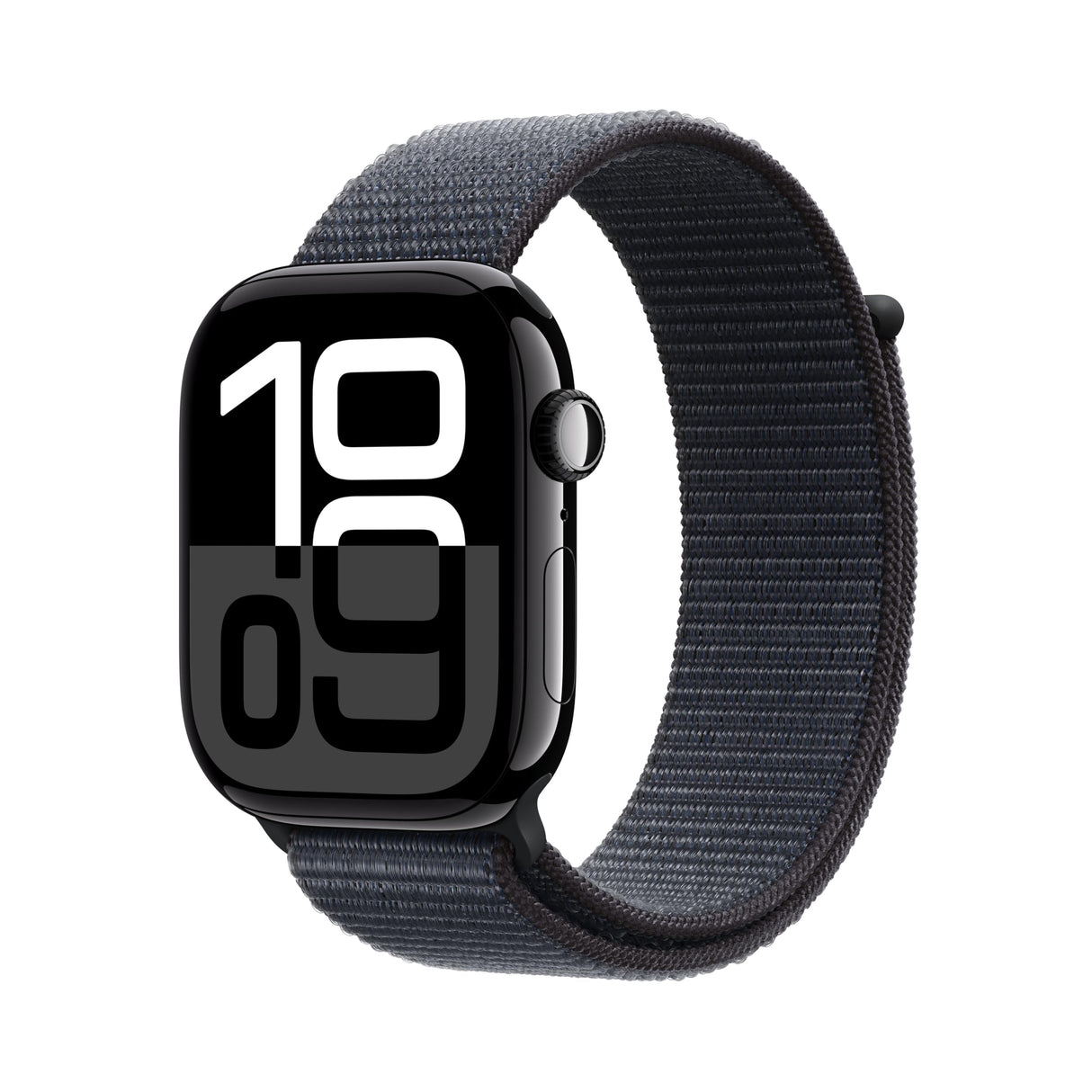 Apple Watch Series 10 GPS + Cellular Smartwatch con Caja de Aluminio Negro Brillante de 46 mm y Correa Loop Deportiva Tinta - Talla única. Monitor de entreno, App ECG y Neutro en Carbono