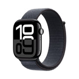 Apple Watch Series 10 GPS + Cellular Smartwatch con Caja de Aluminio Negro Brillante de 46 mm y Correa Loop Deportiva Tinta - Talla única. Monitor de entreno, App ECG y Neutro en Carbono