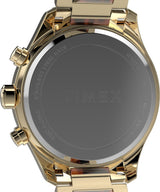 Timex Trend Reloj para Mujer, Pulsera de aleación Dorada, Esfera Negra, Caja Dorada, 38 mm, TW2Y28300