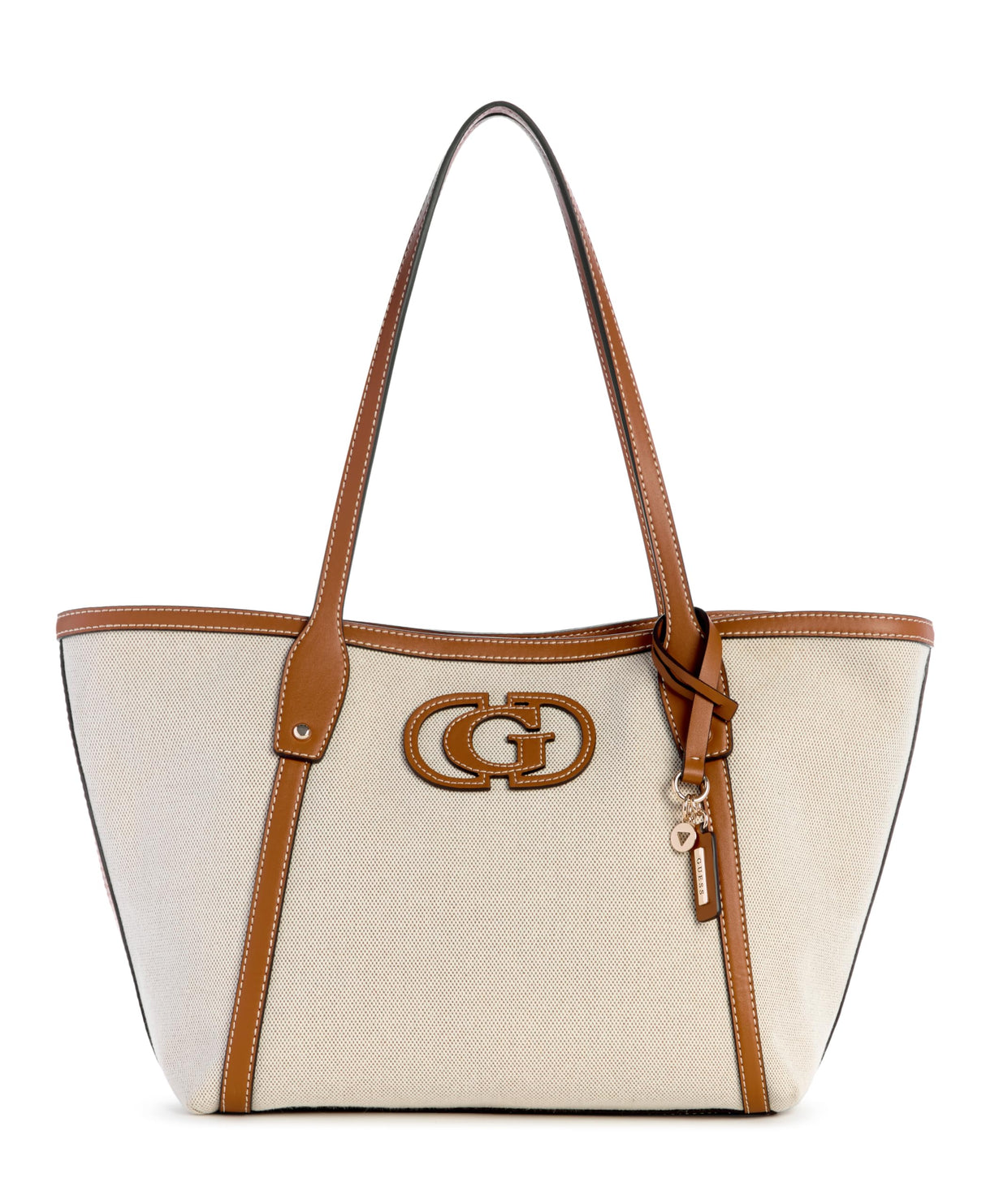 GUESS Sebina Tote Bag Natural/Caramel, Natural/Caramel, talla única