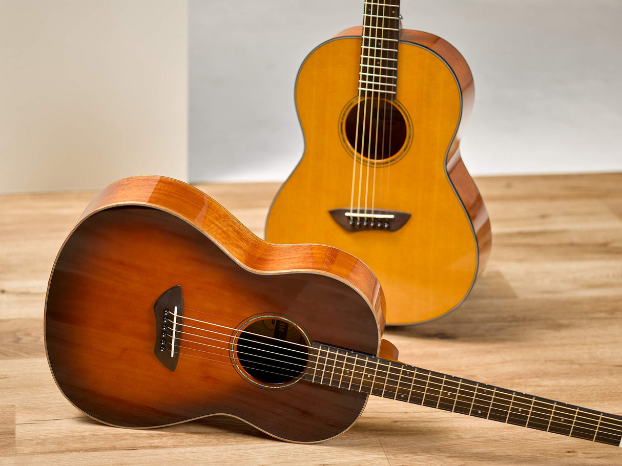 Yamaha CSF3M Guitarra Acústica con sonido potente y de riqueza armónica, aspecto elegante, adecuada para viajar, Color sombreado tabaco oscuro
