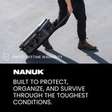 Nanuk 935 - Funda rígida Impermeable con Ruedas y Divisor Acolchado, Color Naranja