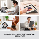 Logitech Combo Touch Funda con Teclado para iPad Pro 12,9 Pulgadas (5a Gen. - 2021) - Teclado Retroiluminado Extraíble con Soporte, Trackpad, Smart Connector - Disposición QWERTY Español - Gris