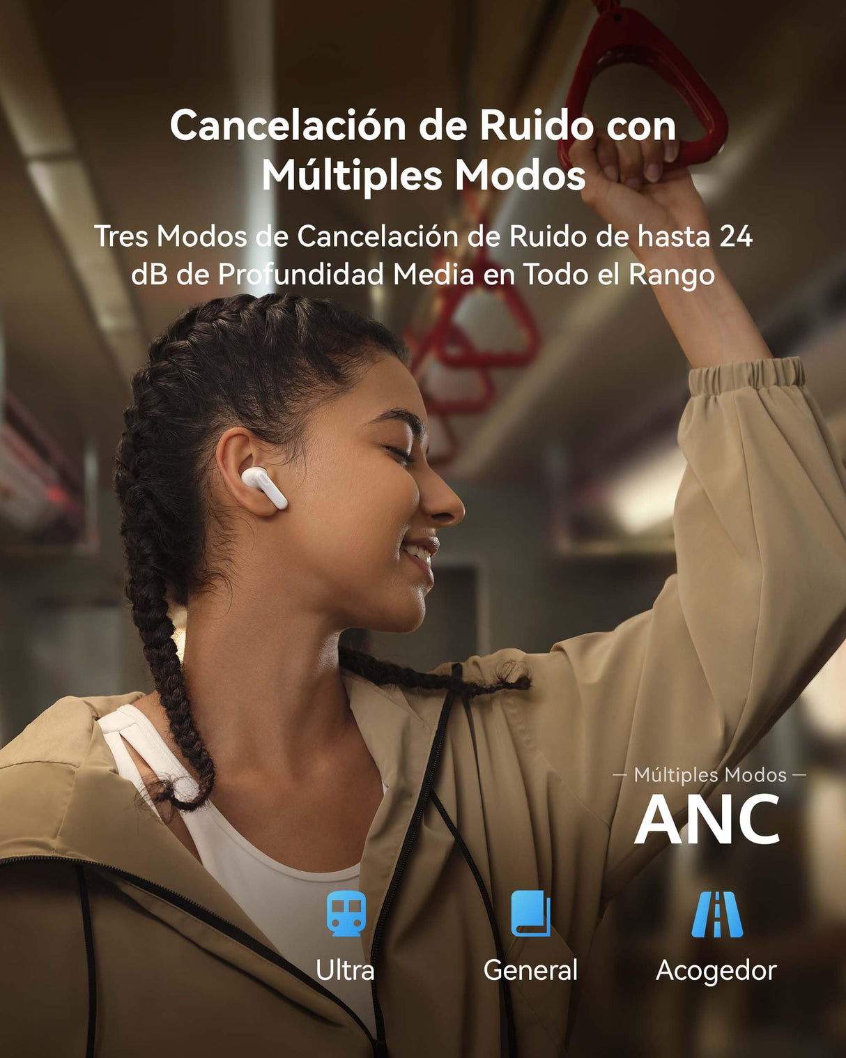 HUAWEI FreeBuds SE 4 ANC, Auriculares Inalambricos Bluetooth, 50 Horas de Duración de la Batería, Cancelación de Ruido Multimodo para Desplazamientos y Oficina, Ligeros de 4,3 g, Llamadas Bluetooth